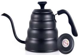 Termometreli Siyah Paslanmaz Çelik 1200ml