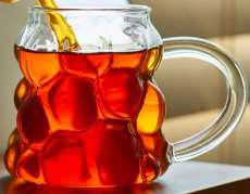 350 ml. Kulplu, Boncuk Borosilikat Bardak