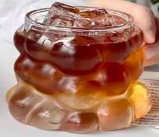 350 ml. Kulpsuz, Boncuk Borosilikat Bardak